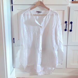 FLAX. Summertime Linen Shirt. Oversized, perfect sun cover up.